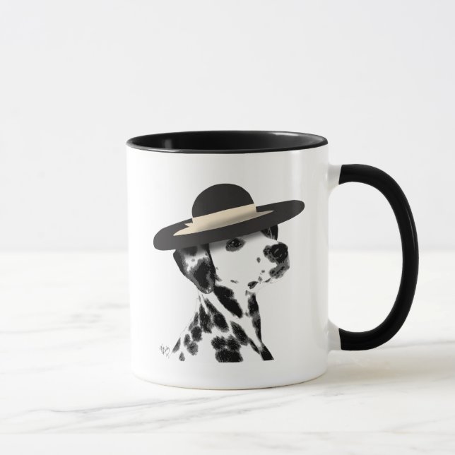 Mug Dalmatie et Casquette noir émaillé (Droite)