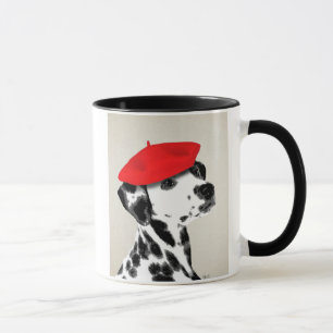 Mug Dalmatien Avec Beret Rouge