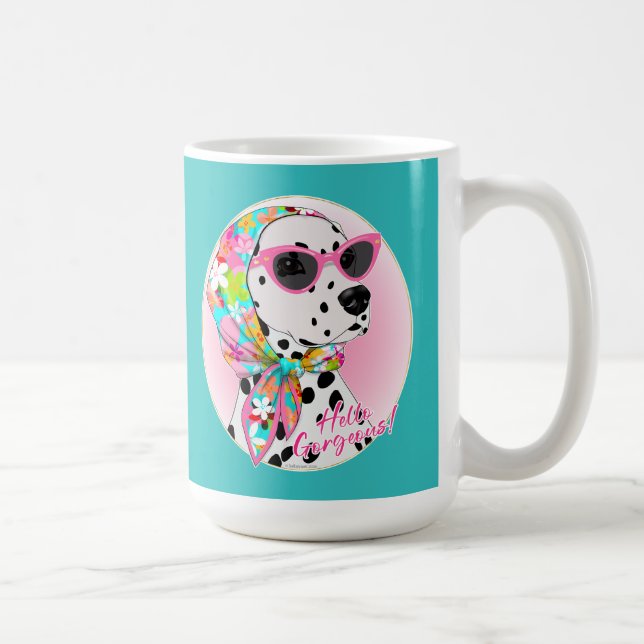 Mug Dalmatien Bonjour Magnifique ! (Droite)