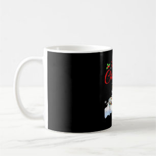 Mug Dalmatien Chien Lumières de Noël Chapeau de Père N