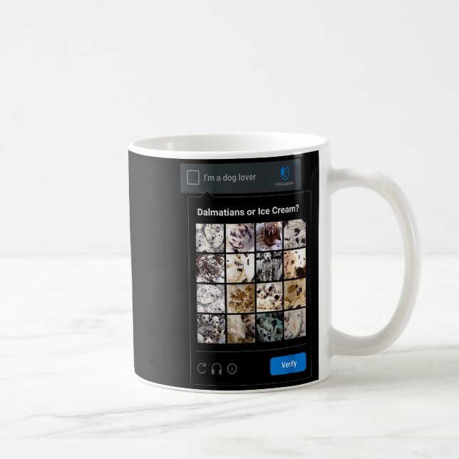 Mug Dalmatien drôle ou mème de glace Maman chien Papa  (Droite)