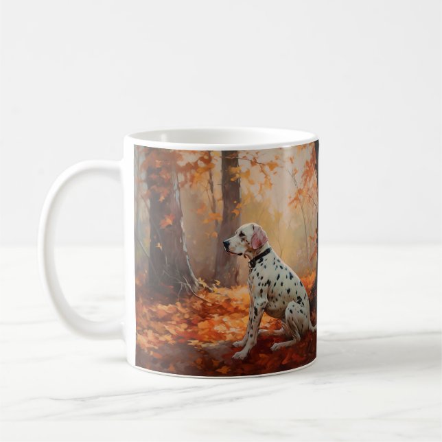 Mug Dalmatien en automne Feuilles automne Inspirer (Gauche)