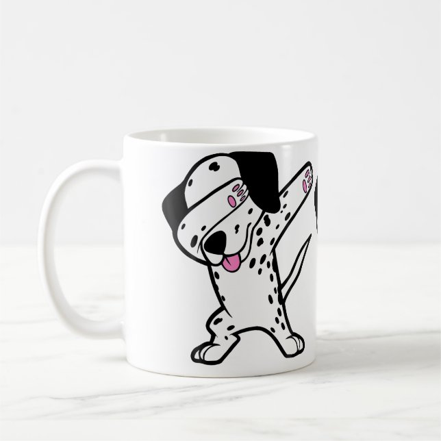 Mug Dalmatien qui fait le dab Danse drôle de dab de ch (Gauche)