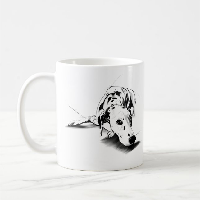 Mug Dalmatien – Tasse à café au chien à taches des (Gauche)