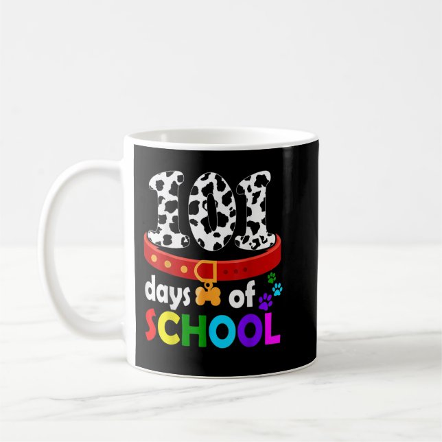 Mug Dalmation Chien 101 Jours D'Enseignants De Tshirt  (Gauche)