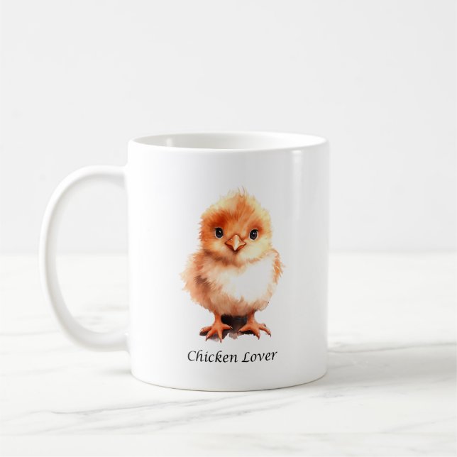 Mug d'amant de poulet - Mug de poulet mignonne (Gauche)