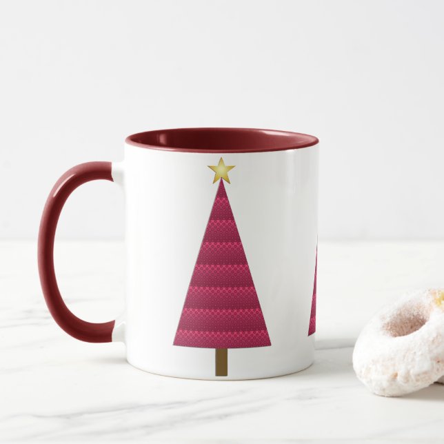 Mug Damas de la Bourgogne moderne Arbre de Noël Musiqu (Avec donut)