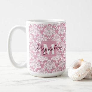 Mug Damas en dentelle blanche sur Dusty Nom du Rose et