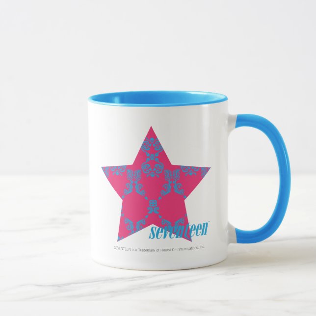 Mug Damask Aqua-Magenta 2 (Droite)