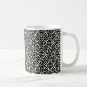 Mug Damask Simple Classique, Noir