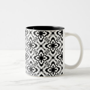 Mug Damask tout simplement éblouissant, noir et bl