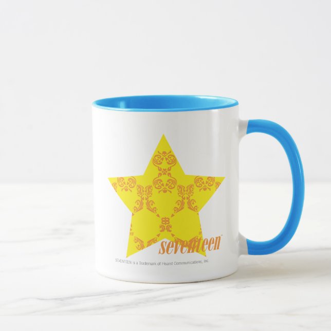 Mug Damassé 3 jaune-orange (Droite)