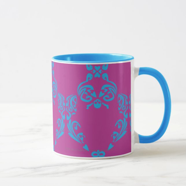 Mug Damassé Aqua-Pourpre (Droite)