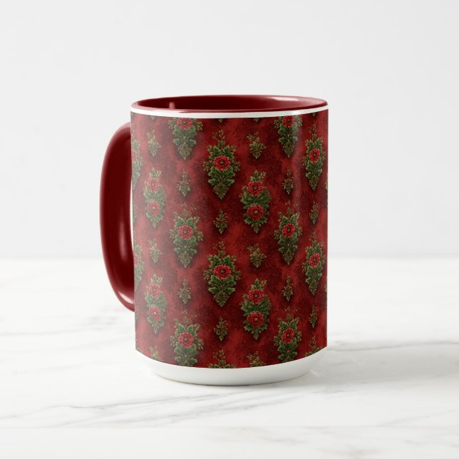 Mug Damassé festif  (Devant gauche)