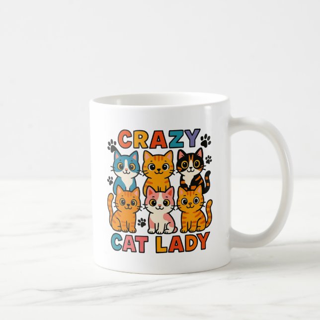 Mug Dame aux Chats Empilage de Chats  (Droite)