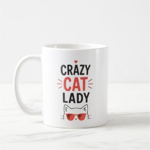Mug Dame aux chats folle drôle design mignon amateur d