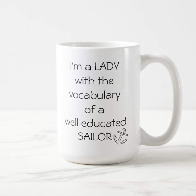 Mug DAME avec le vocabulaire d'un MARIN instruit (Droite)