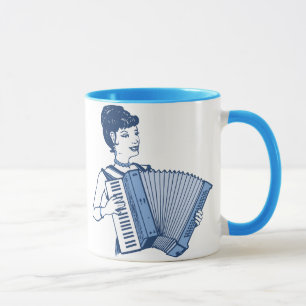 Mug Dame d'Accordion rétro