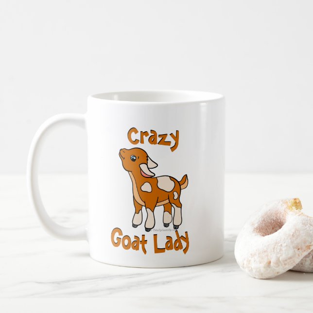 Mug DAME DE CHÈVRE CRAZY | par TotallyGoatally™ (Avec donut)