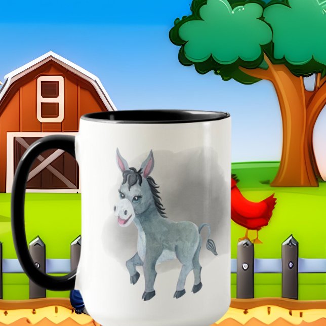Mug dame de donkey folle ajouter du texte (Créateur téléchargé)