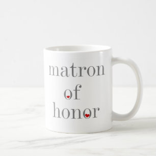 Mug Dame de honneur grise des textes