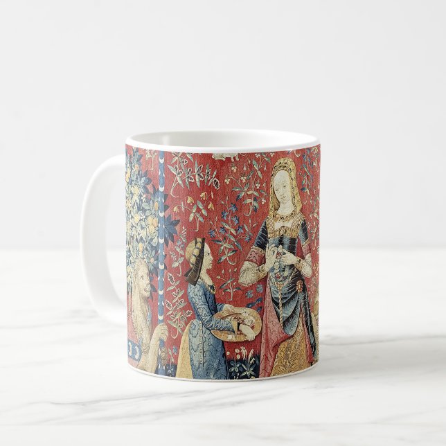 Mug Dame de la Renaissance et licorne (Odeur) (Devant gauche)