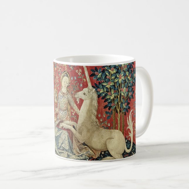 Mug Dame de la Renaissance et licorne (Vue) (Devant droit)