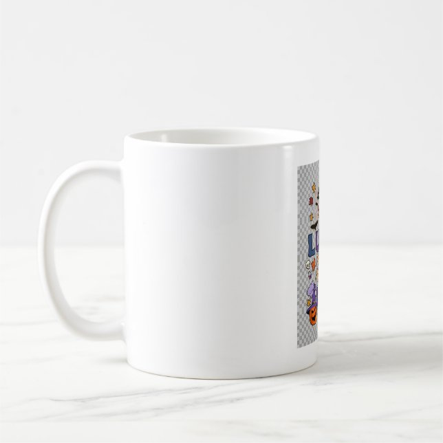 Mug Dame de midi Halloween Sorcière Lune Citrouille_1 (Gauche)
