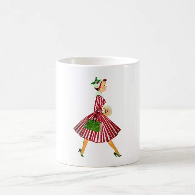 Mug Dame de Noël Vintage 1950 (Centre)