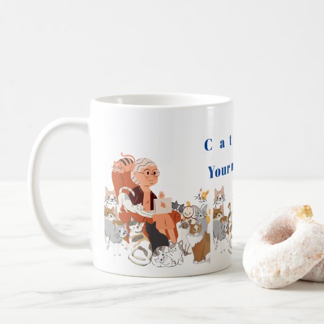 Mug Dame du chat (Avec donut)
