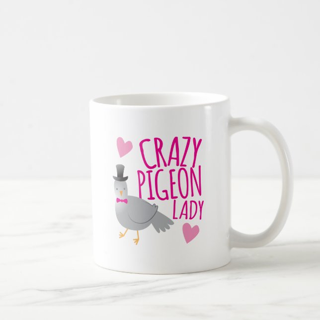 Mug dame folle de pigeon (Droite)