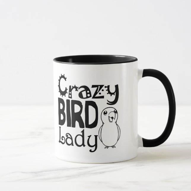 Mug Dame folle d'oiseau (Droite)