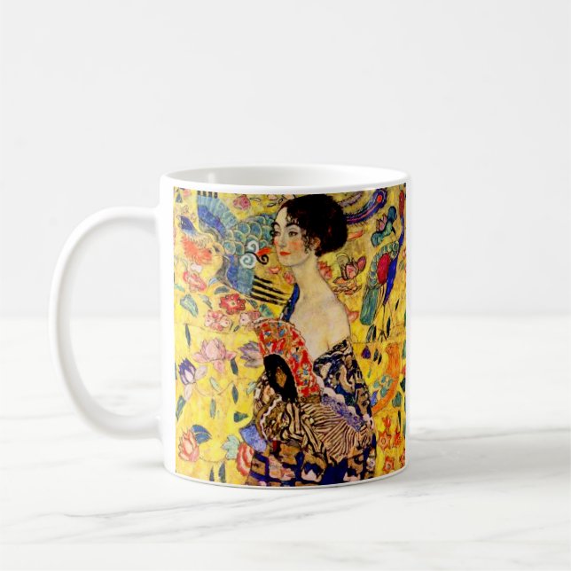 Mug Dame Gustav Klimt avec ventilateur (Gauche)