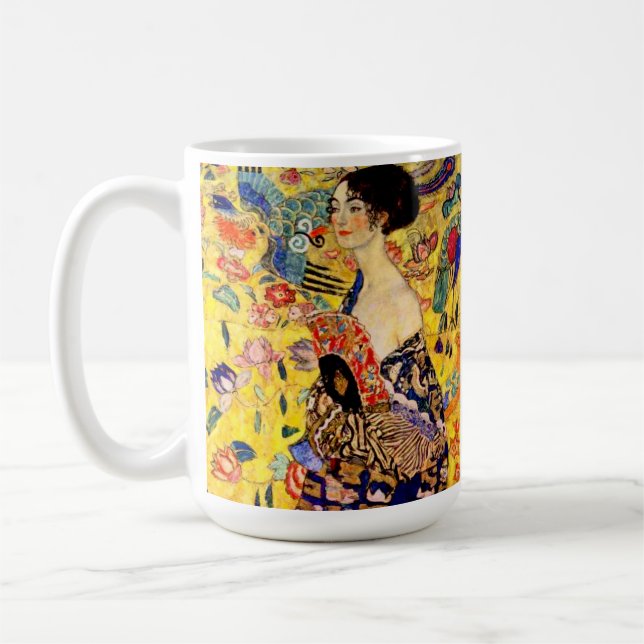 Mug Dame Gustav Klimt avec ventilateur (Gauche)