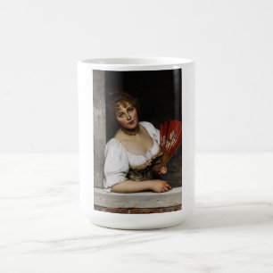 Mug Dame italienne avec ventilateur rouge