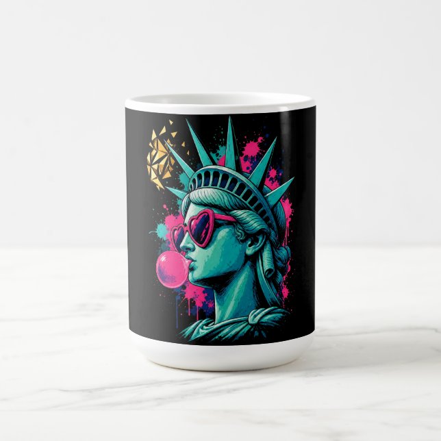 Mug Dame Liberté Moderne Pop Art - Lunettes de soleil  (Centre)