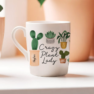 Mug Dame Plante folle   Chic Plantes pointillés