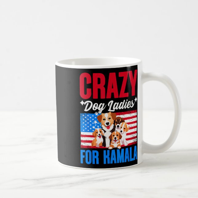 Mug Dames de chien pour Kamala Harris Président améric (Droite)