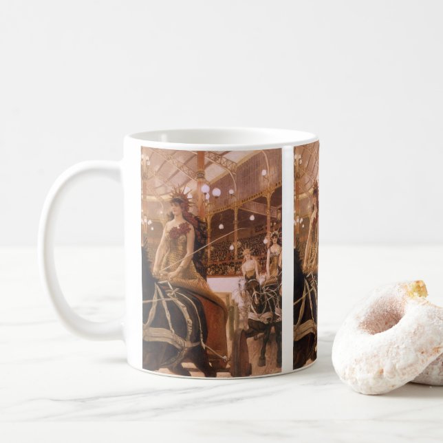 Mug Dames des Voitures (aka Cirque) de James Tissot (Avec donut)
