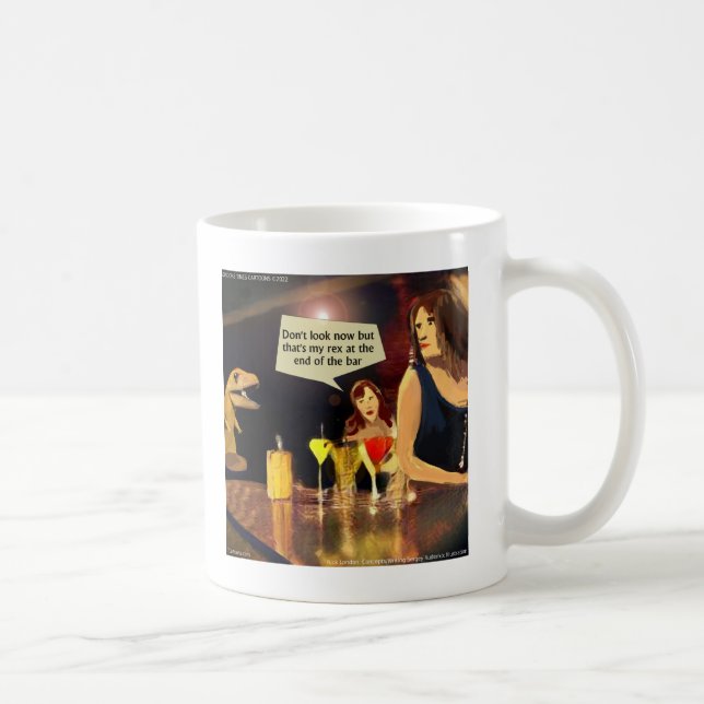 Mug Dames drôles soirée avec T-rex Comic  (Droite)
