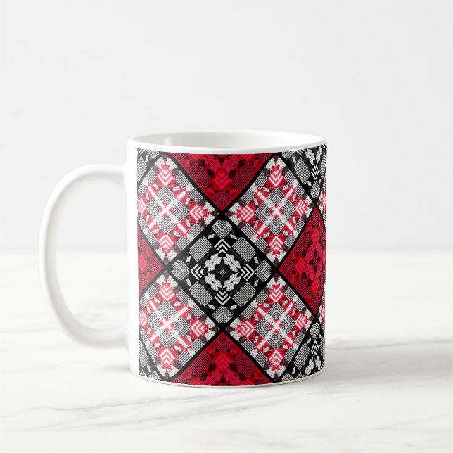 Mug Damier à carreaux seamless abstrait géométrique de (Gauche)