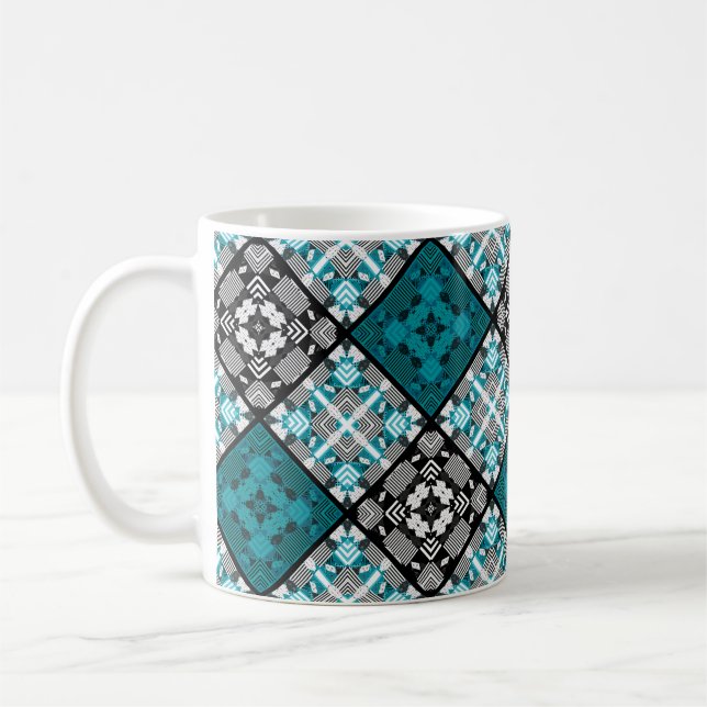Mug Damier à carreaux seamless abstrait géométrique de (Gauche)