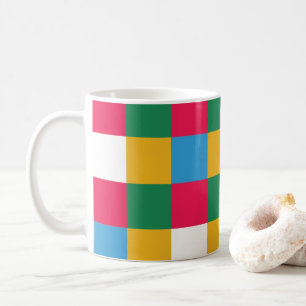 Mug Damier de fête coloré