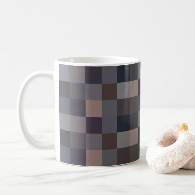 Mug Damier gris (Avec donut)