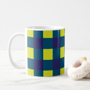 Mug Damier Vert Bleu Marine