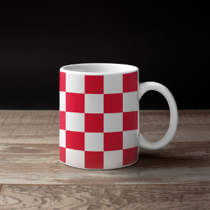 Mug Damiers géométriques croates rouges