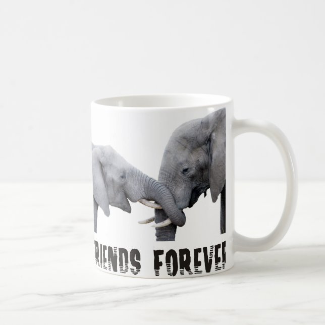 Mug D'amis étreindre d'éléphants pour (Droite)