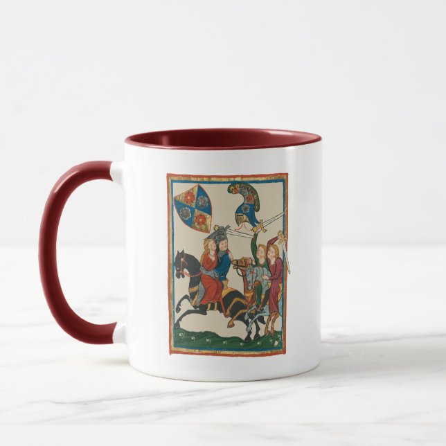 Mug Damsel In Distress, Art Médiéval Du XIVe Siècle (Gauche)