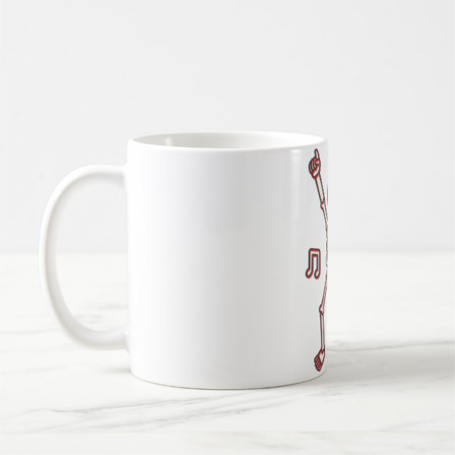 Mug Dancing Dansant Squelette 3D Style Anaglyph (Gauche)