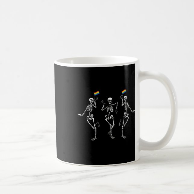 Mug Dancing Skeletons Rainbow Pride Célébration (Droite)